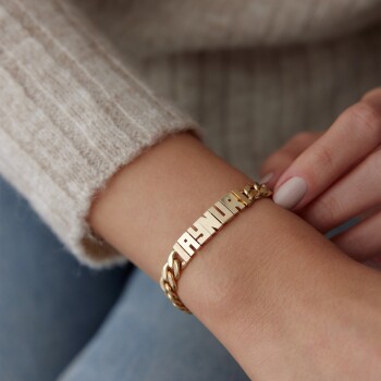 Gurmet Zincir İsim Bileklik - Arpaş (1)