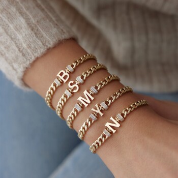 Gurmet Zincir Small Harf Bileklik - Osman (1)