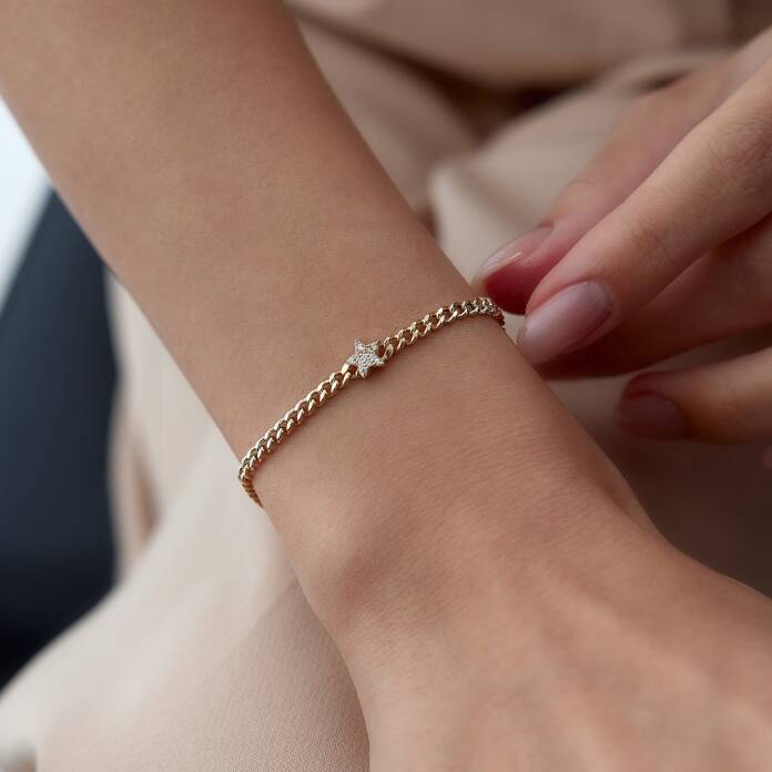 Gurmet Zincire Taşlı Yıldız Bileklik - 2