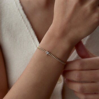 Gurmet Zincire Taşlı Yıldız Bileklik - 3