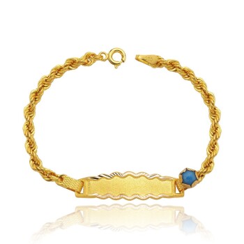 Halat Zincir Burgulu Çerçeve Bebek Künyesi - Osman