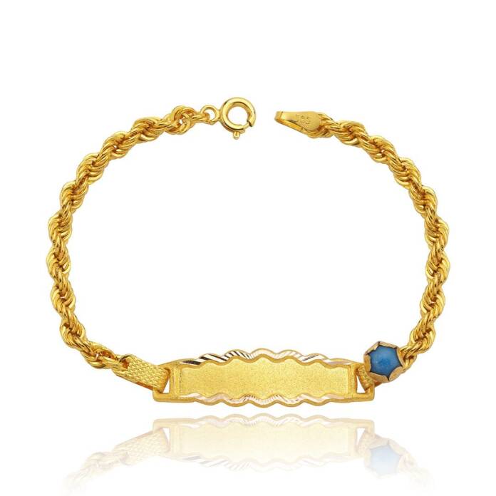 Halat Zincir Burgulu Çerçeve Bebek Künyesi - 1