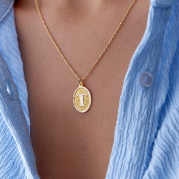 Halat Zincir Harf Kolye - Özçelik