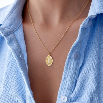 Halat Zincir Harf Kolye - Özçelik (1)