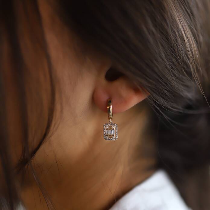 Halka Sallantı Baget Küpe - 1