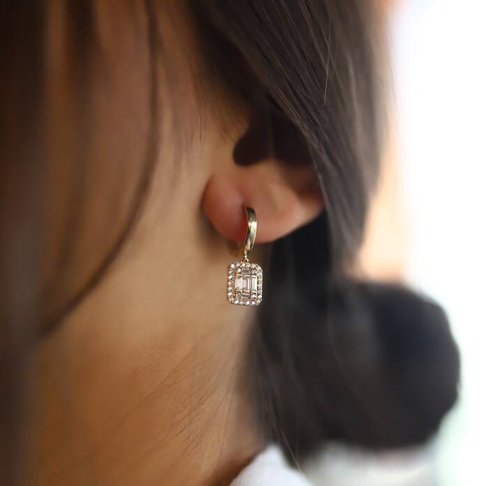 Halka Sallantı Baget Küpe - 2