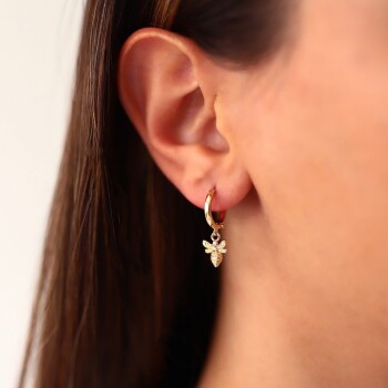 Halka Sallantılı Arı Küpe - Alen