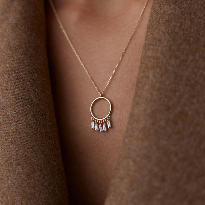 Halka Sallantılı Baget Kolye - Rayna (1)