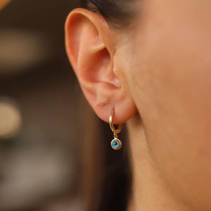 Halka Sallantılı Göz Küpe - 1