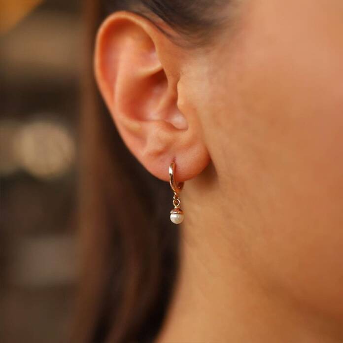 Halka Sallantılı İnci Küpe - 1