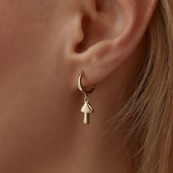 Halka Sallantılı Mini Mantar Küpe - Garo (1)