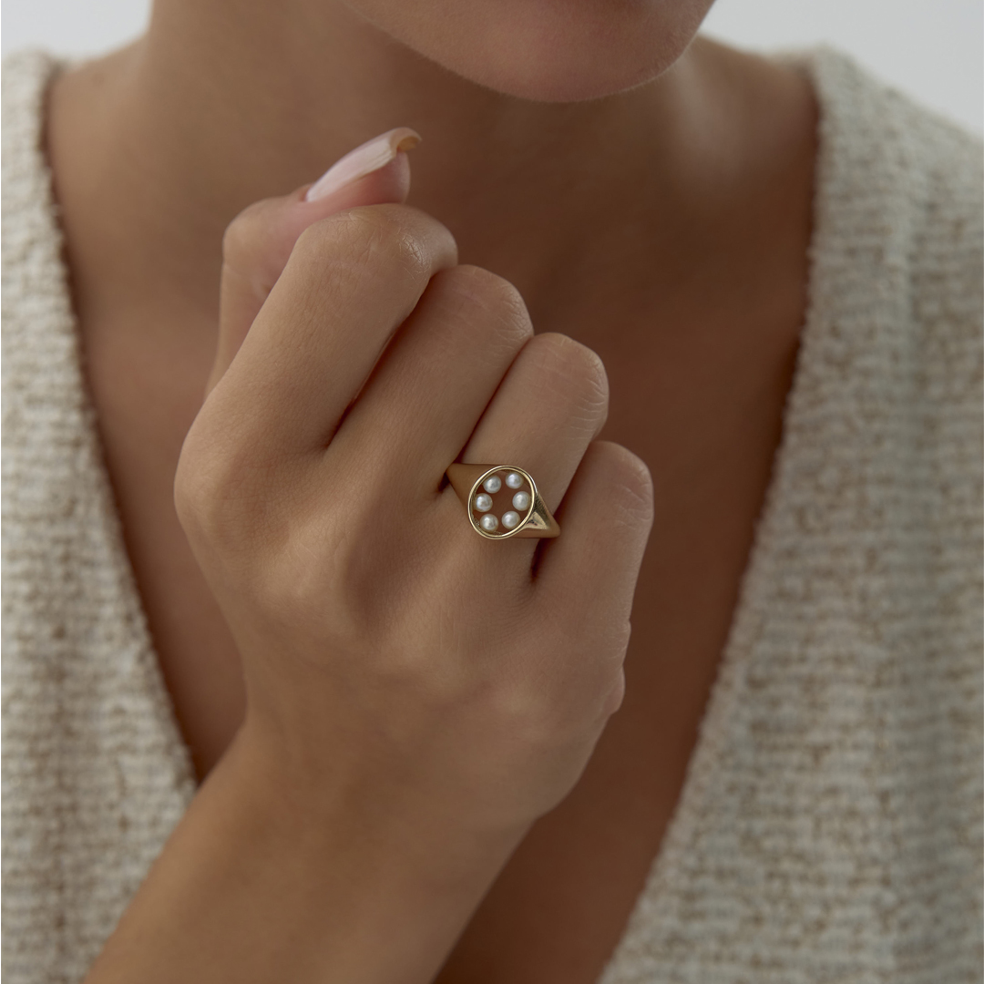 Halo Pearl Yüzük - 1