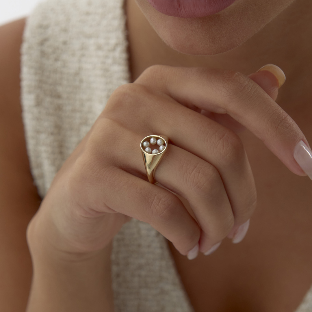 Halo Pearl Yüzük - 2