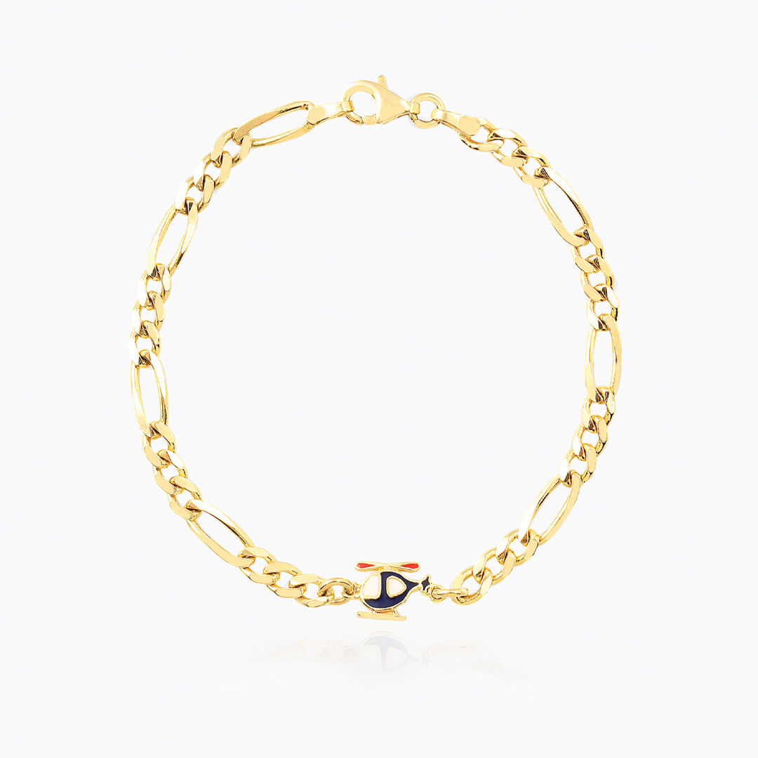 Helikopter Figaro Zincir Çocuk Bilekliği - 1