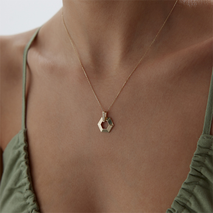 Hexagon Kolye - Rayna (1)