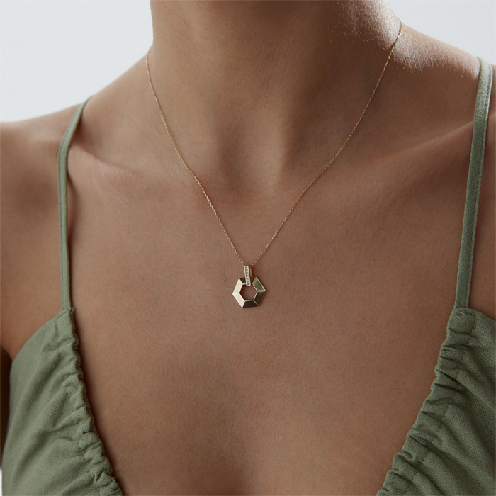 Hexagon Kolye - Rayna