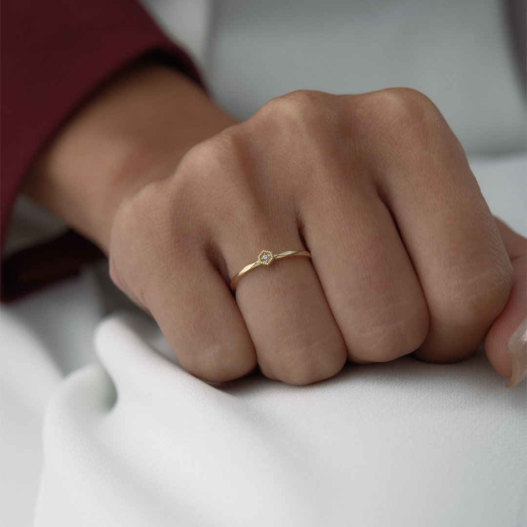 Hexagon Tektaş Yüzük - 3