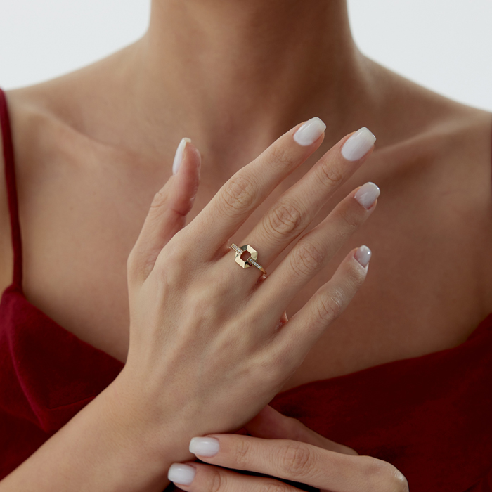 Hexagon Yüzük - Rayna