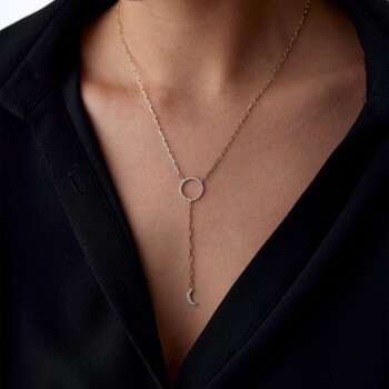 Hilal Sallantılı Kolye - Rayna