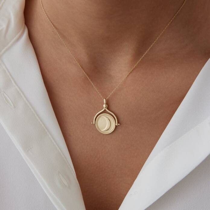 Hilal ve Güneş Reversible Kolye - 2