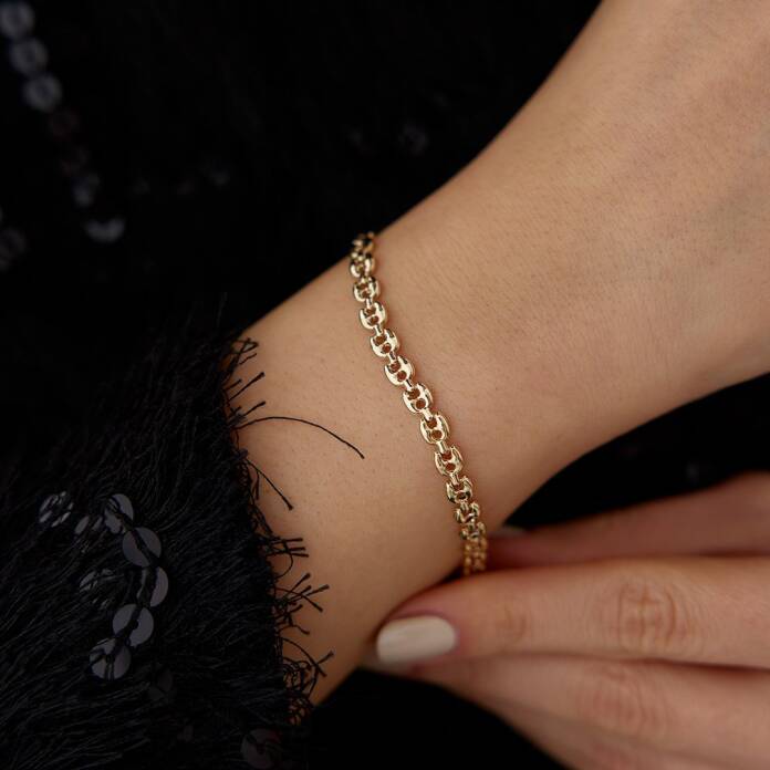 İç İçe Geçmeli Zincir Bileklik - 1