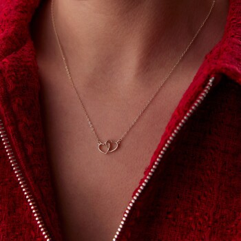 İç İçe Kalp Kolye - Rayna (1)