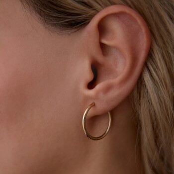 İçe Geçmeli Medium Bombe Küpe - Ador