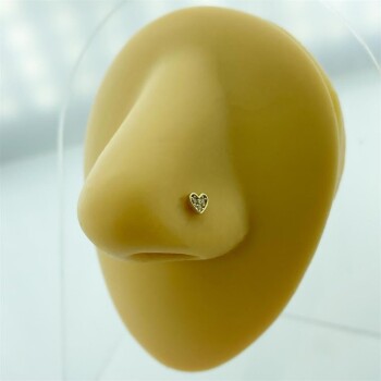 İçi Taşlı Kalp Motifli Altın Hızma - Dianora (1)