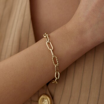 İki Burgu Yarı Duz Ataç Bileklik - Reha (1)