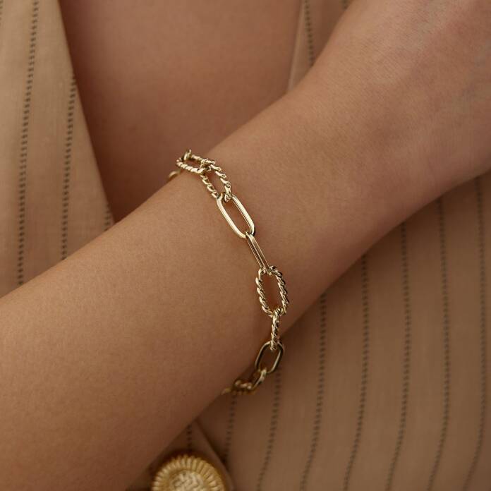 İki Burgu Yarı Duz Ataç Bileklik - 1