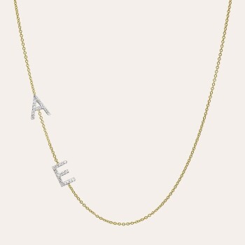 İki Harfli Taşlı kolye - Özkonak (1)