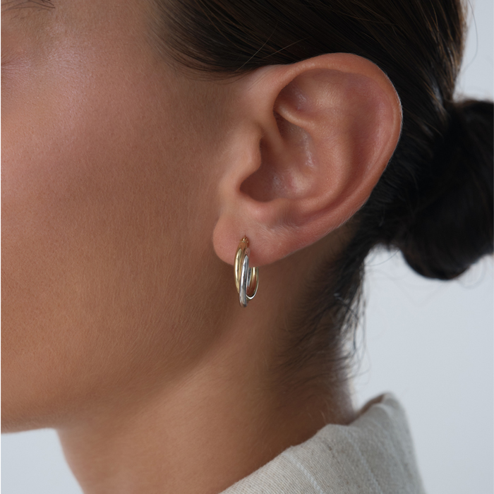 İki Renkli Solire Küpe - Karacan (1)