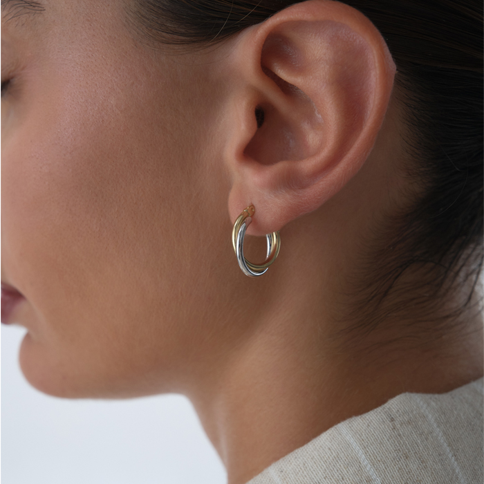 İki Renkli Solire Küpe - Karacan