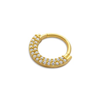 İki Sıra Dizili Taşlı Helix Piercing - Alen