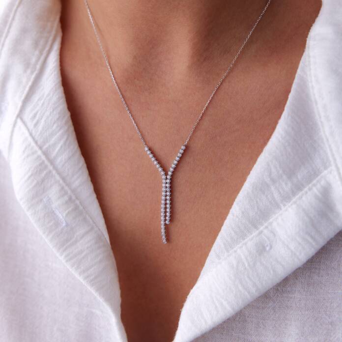 İki Sıra Taşlı Kolye - 2