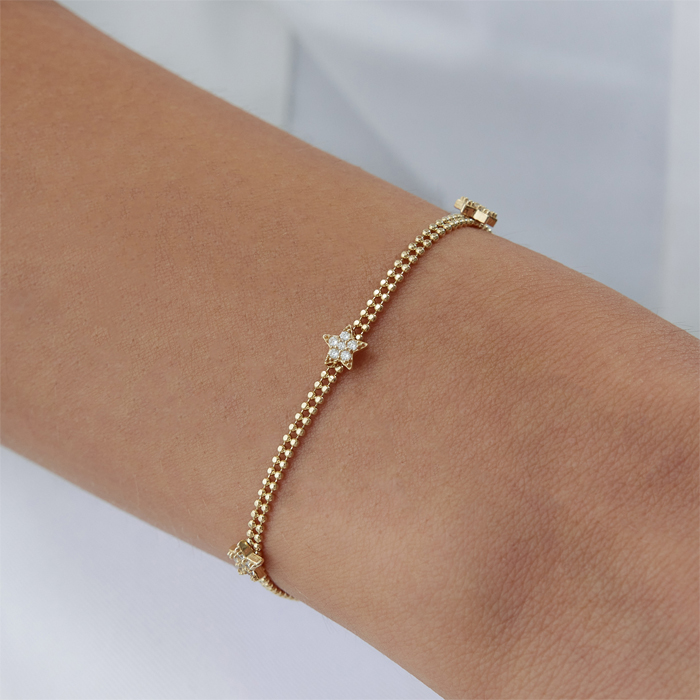 İki Sıra Toplu Yıldız Bileklik - RİTİM