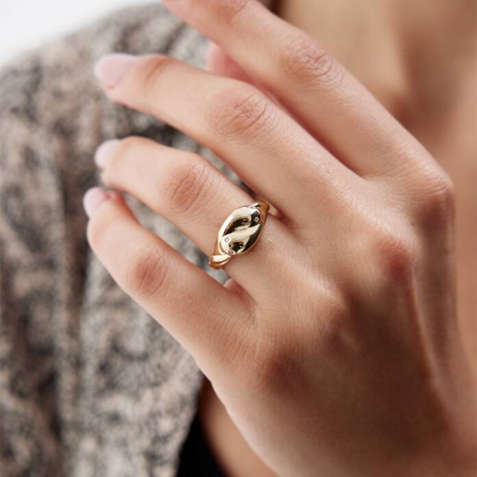 İkili Damla Model Yüzük - 2