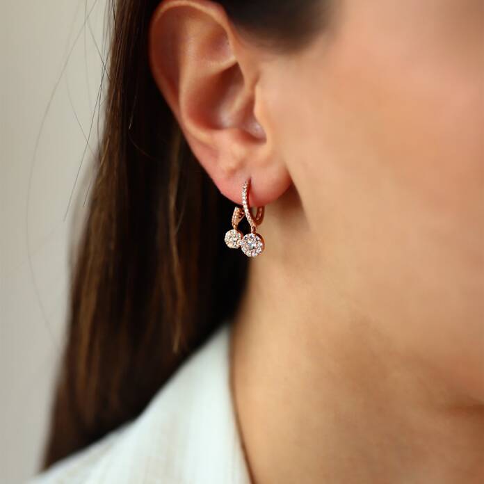 İkili Halka Sallantılı Küpe - 1