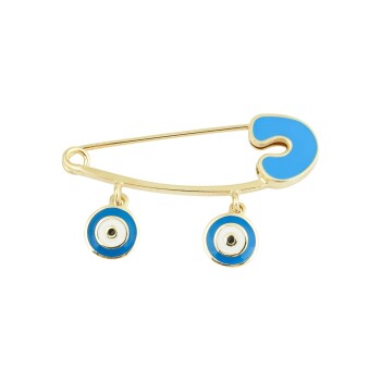 İkili Nazar Boncuğu Bebek İğnesi - Melike