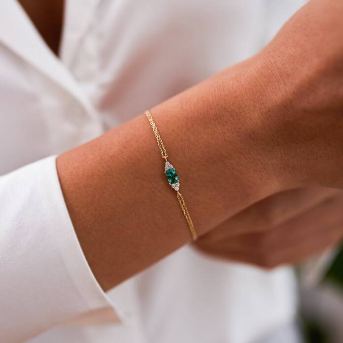 İkili Renkli Taşlı Bileklik - 1