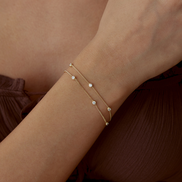 İkili Tektaş Bileklik - Rayna (1)