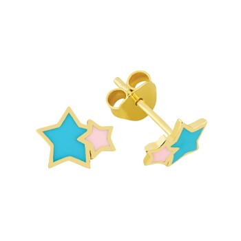 İkili Yıldız Çocuk Küpesi - Melike