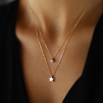 İkili Yıldızlı Kolye - Rayna