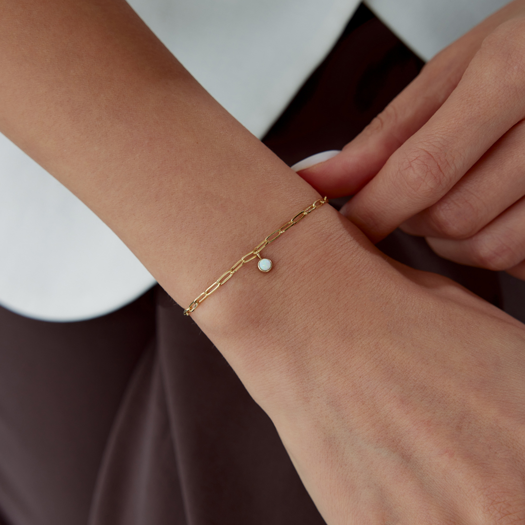 İkizler Burcu Moonstone Ataç Bileklik - 1