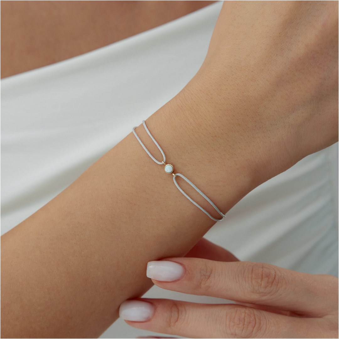 İkizler Burcu Moonstone İpli Bileklik - 2