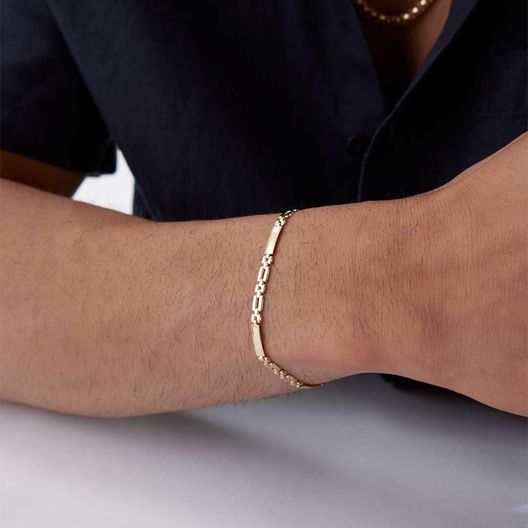 İnce Kordon Plaka Bileklik - 1