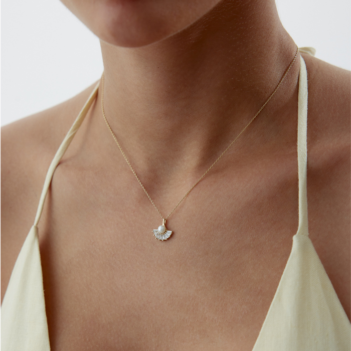 İnci Baget Yelpaze Kolye - RİTİM (1)