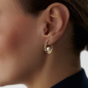 İnci Burgu Point Küpe - Arax