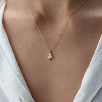 İnci Çarpa Kolye - Rayna