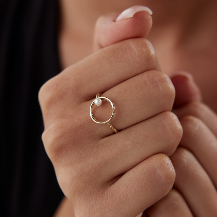 İnci Halka Yüzük - Rayna